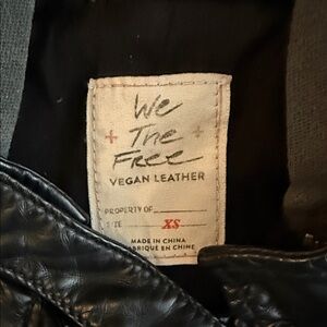 We The Free Black Vegan Leather Outerwear